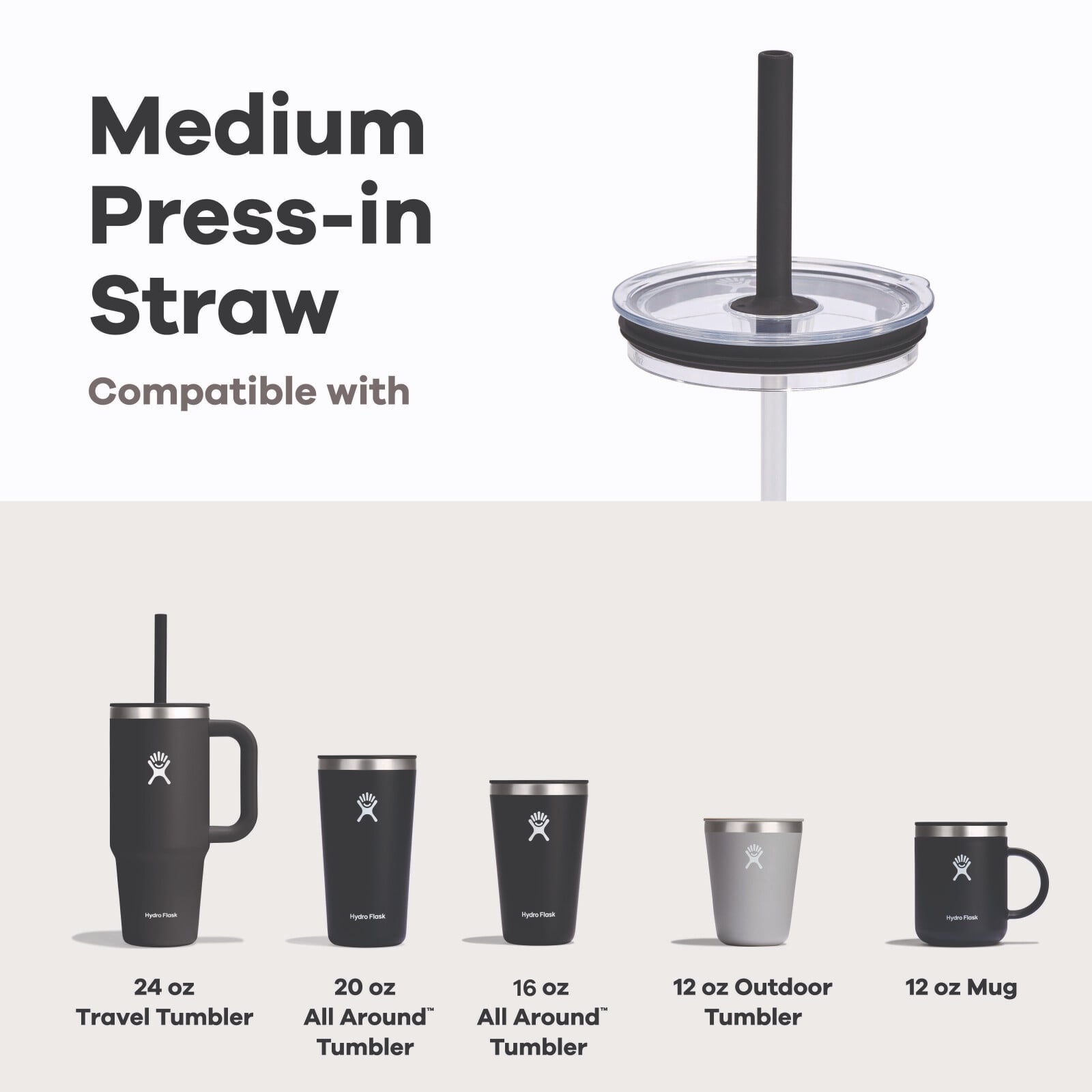 Hydro Flask Medium Press-In Straw Lid
