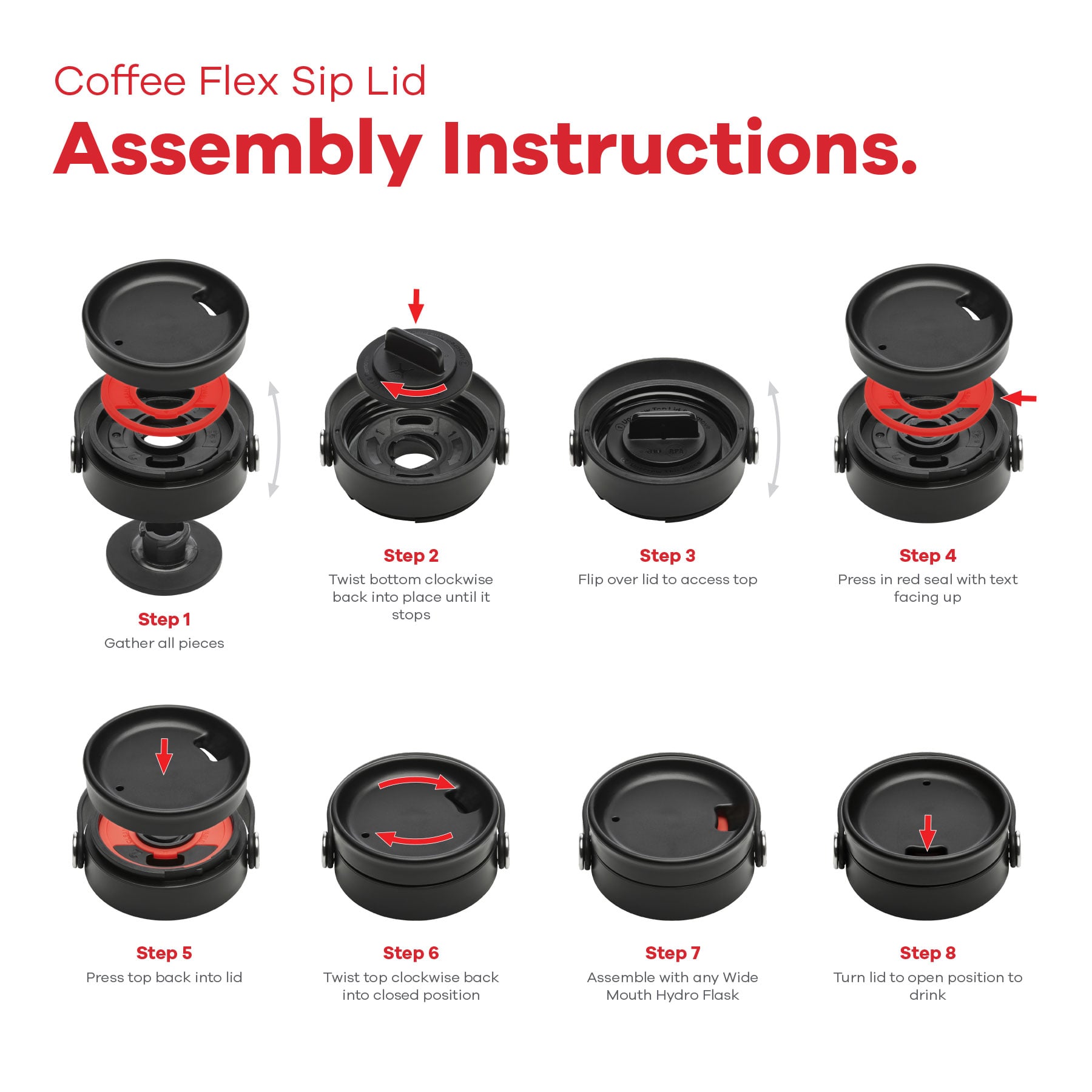 Hydro Flask Wide Mouth Flex Sip™ Lid