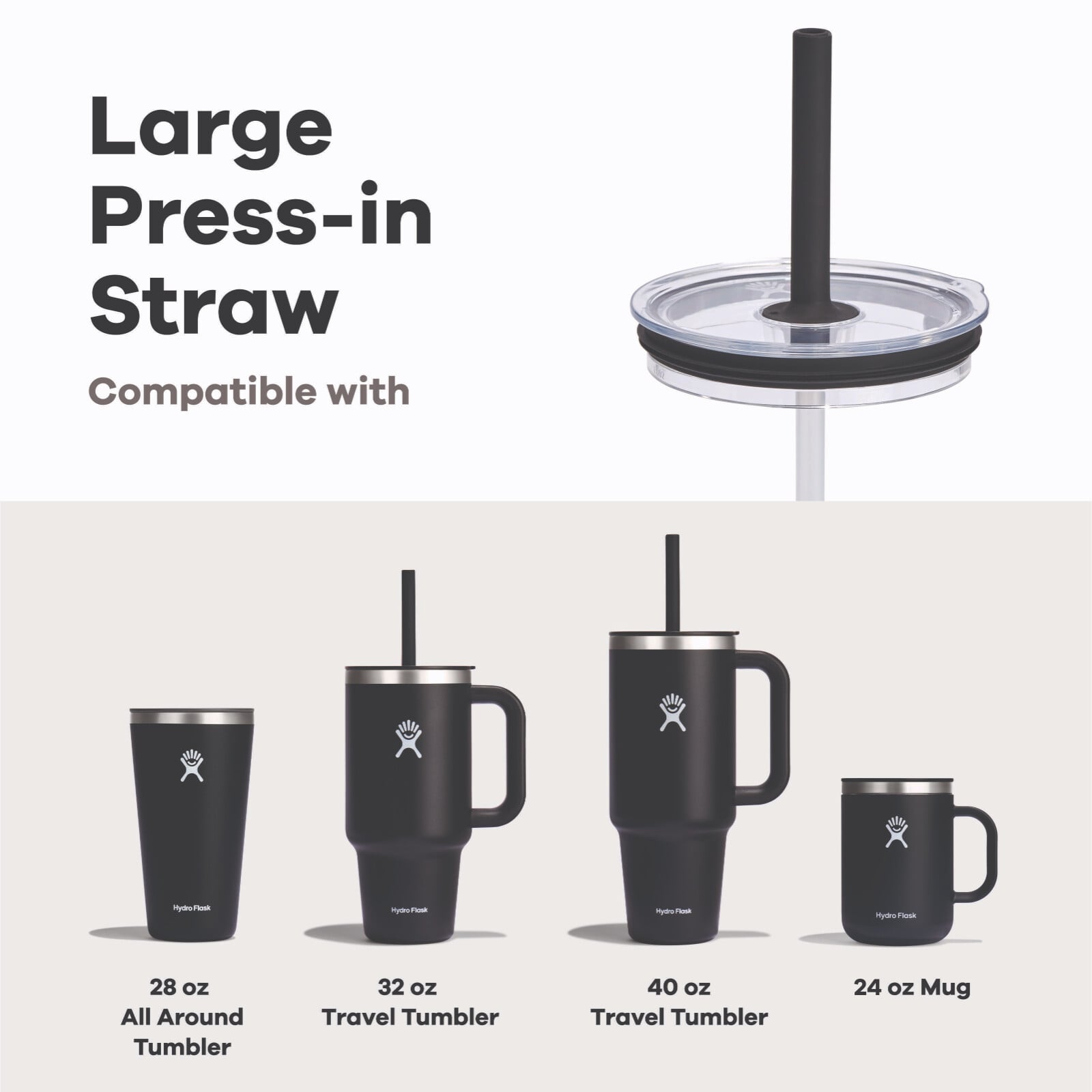 Hydro Flask Large Press-In Straw Lid