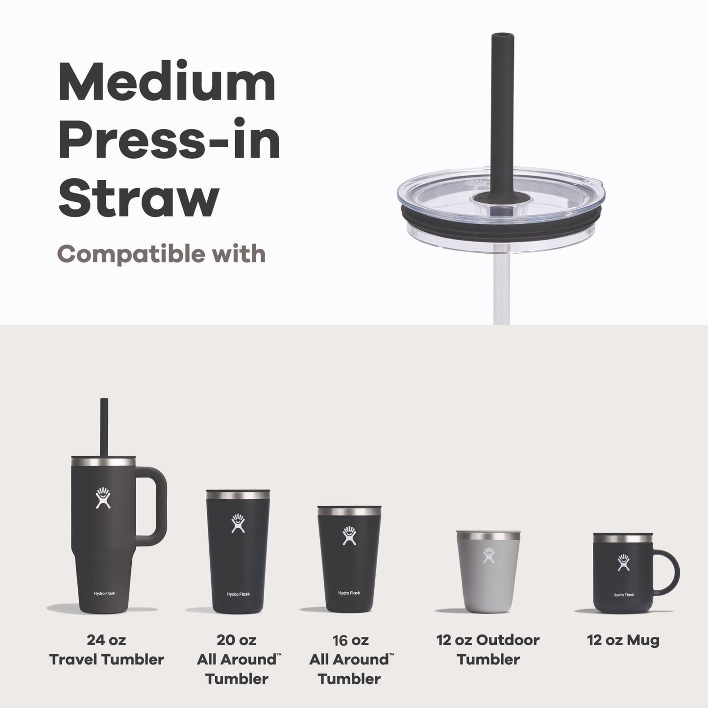 Hydro Flask Medium Press-In Straw Lid